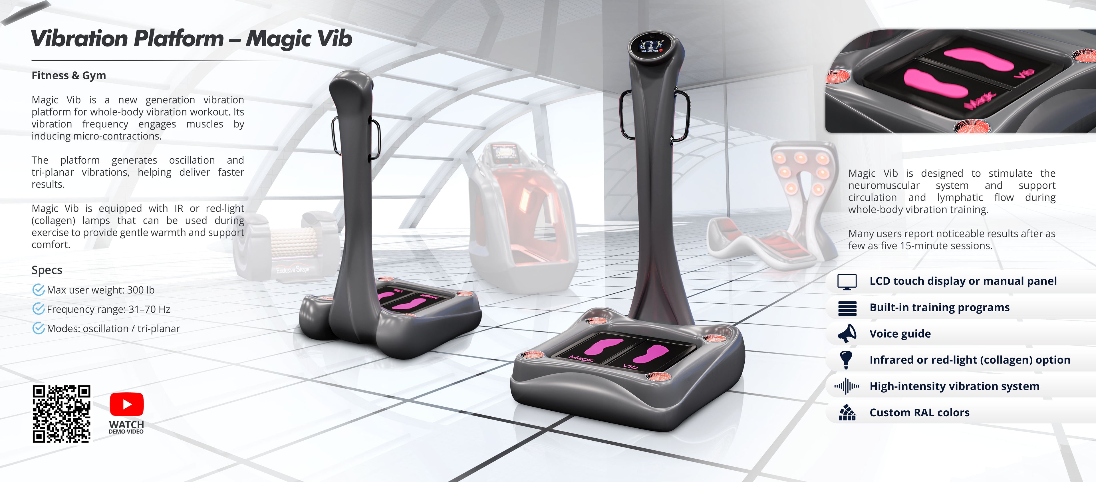 Exclusive Shape Vibration Platform Magic Vib